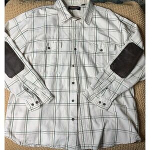 Mens 2XL Ridgecut Toughwear Patchwork Cabin Core Work Thick Flannel Button Down‎